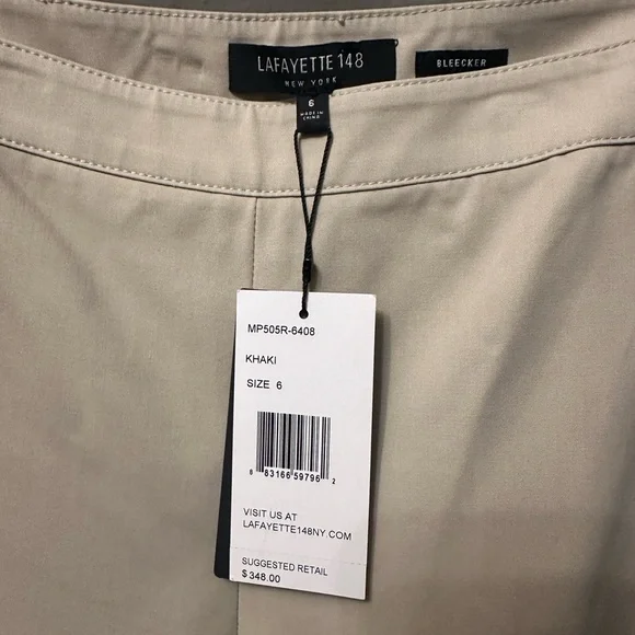 Lafayette 148 New York Tan Women’s Pants Bleeker - Picture 3 of 3